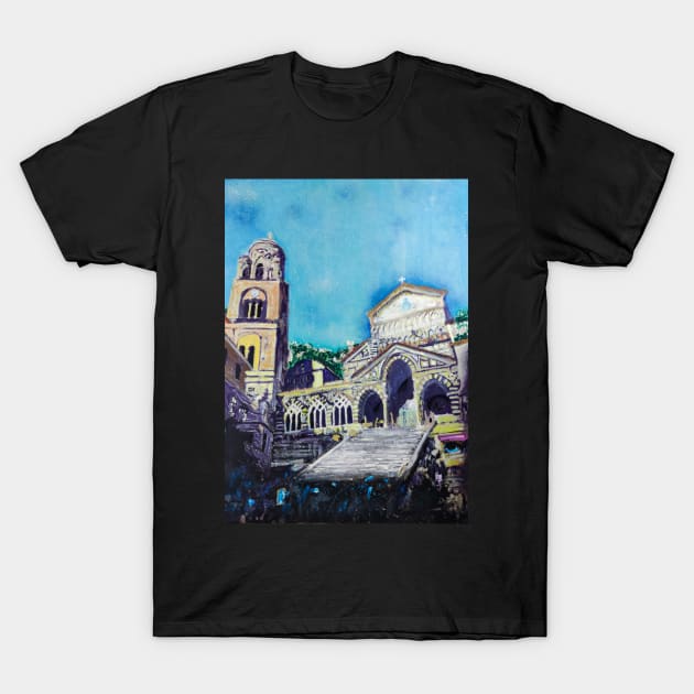 Amalfi Painting T-Shirt by MihaiCotiga Art